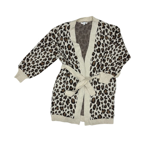 Sweater Cardigan By Time And Tru In Animal Print, Size:S