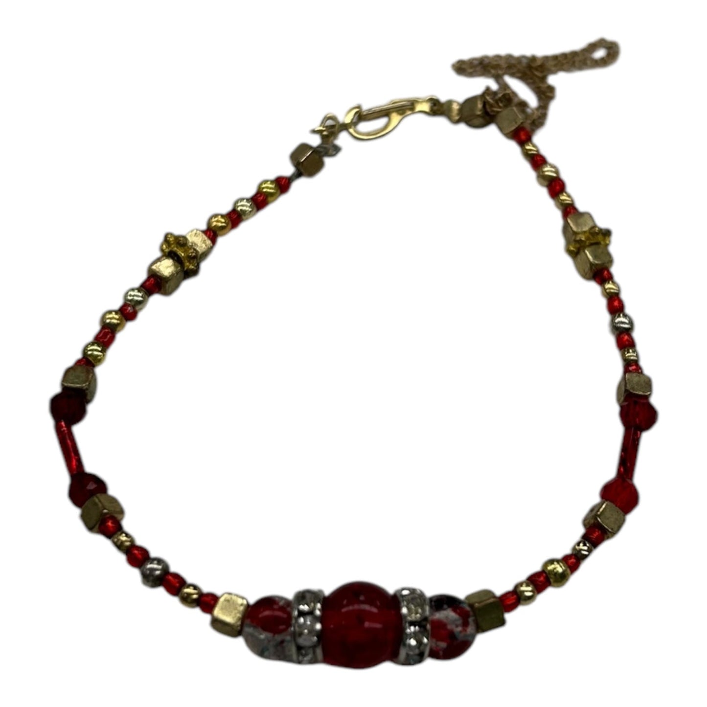 Bracelet Beaded By Clothes Mentor In Red