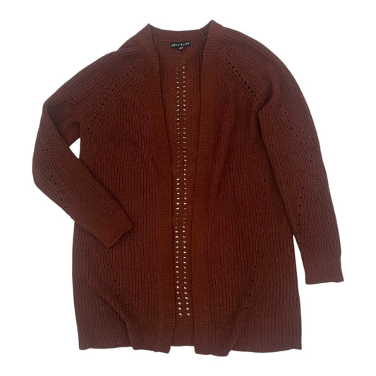 Sweater Cardigan By Clothes Mentor In Red, Size:M