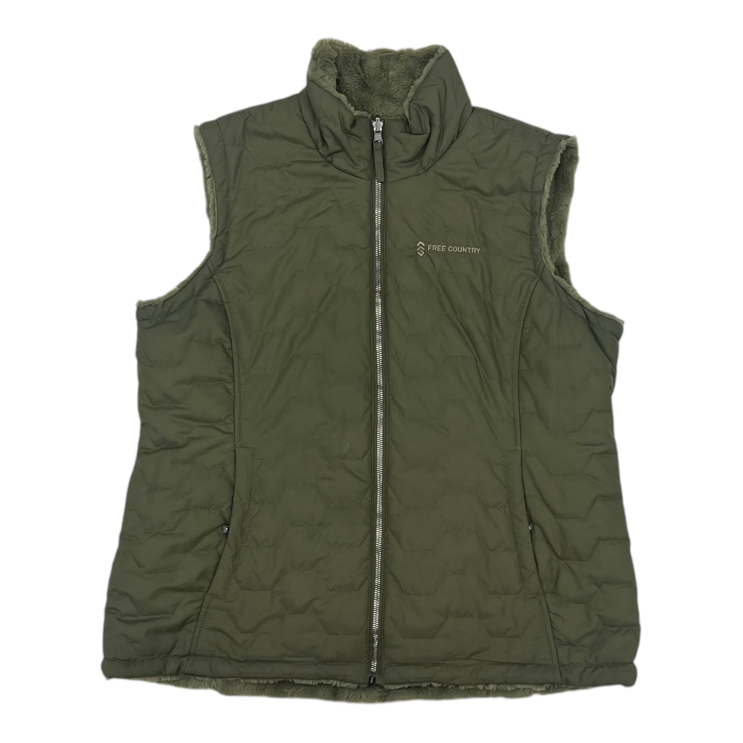 Vest Puffer & Quilted By Free Country In Green, Size:Xl