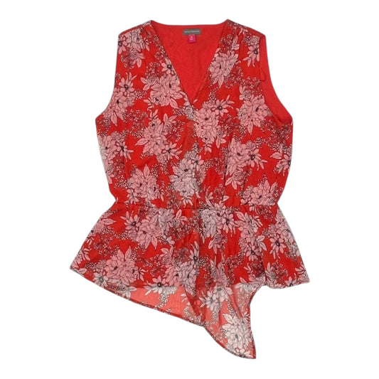 Blouse Sleeveless By Vince Camuto In Red, Size:M