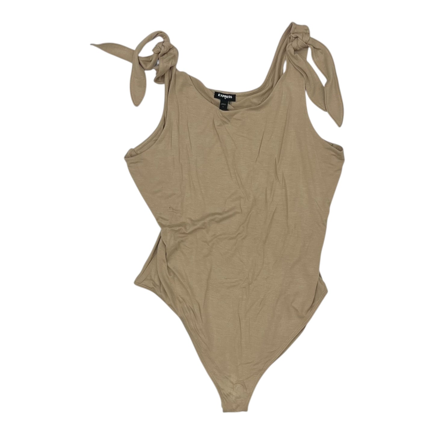 Bodysuit By Express In Tan, Size:L