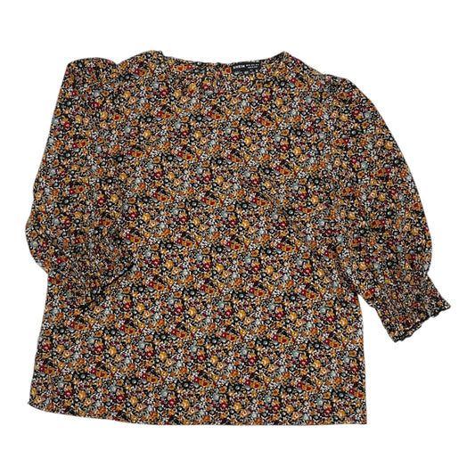 Blouse 3/4 Sleeve By Shein In Floral Print, Size:Xl