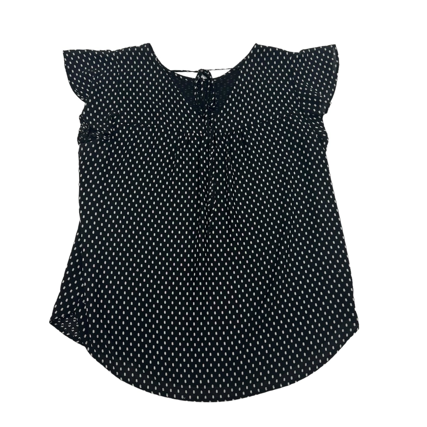 BLACK BLOUSE SS by LOFT, SIZE M