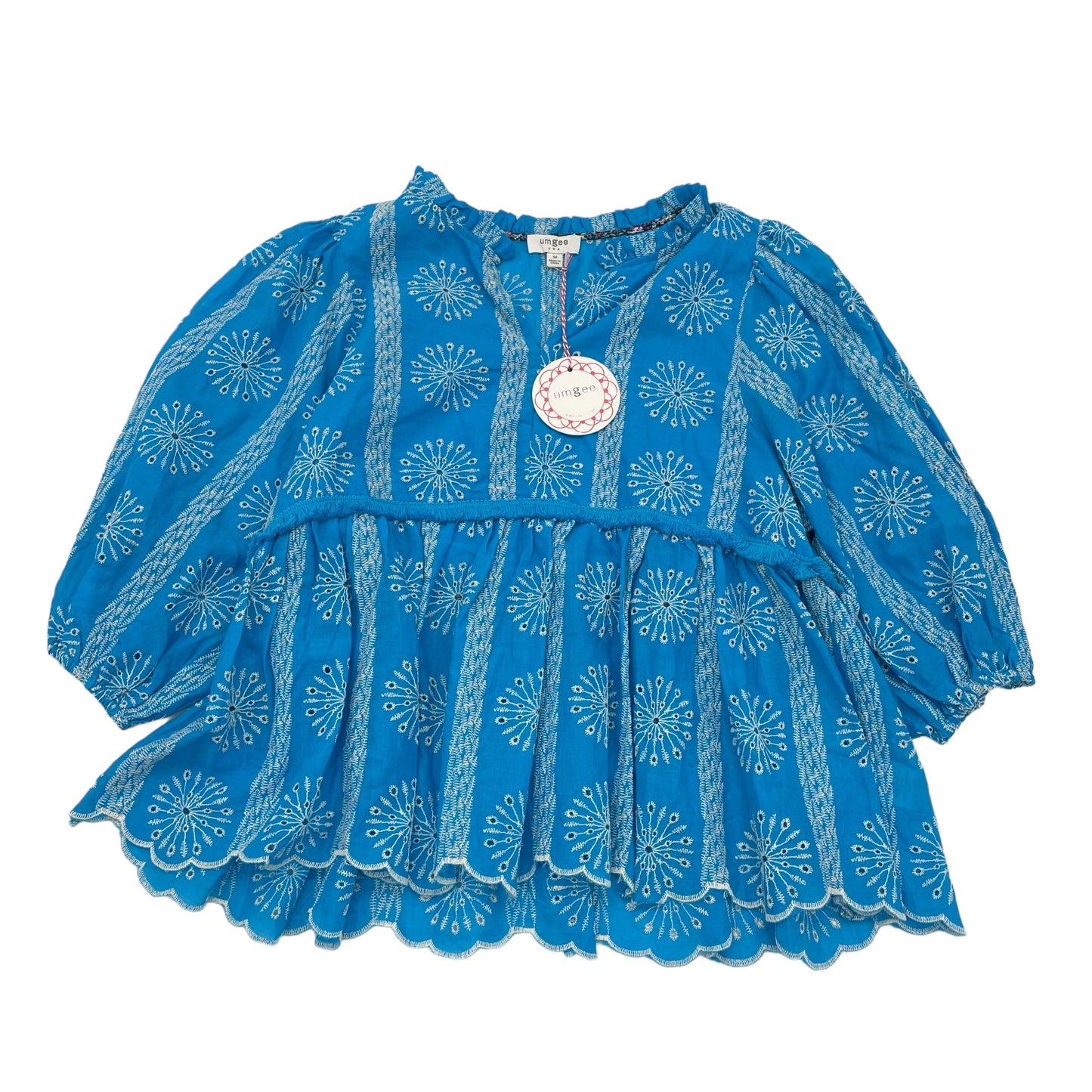 BLUE UMGEE TOP 3/4 SLEEVE, Size M