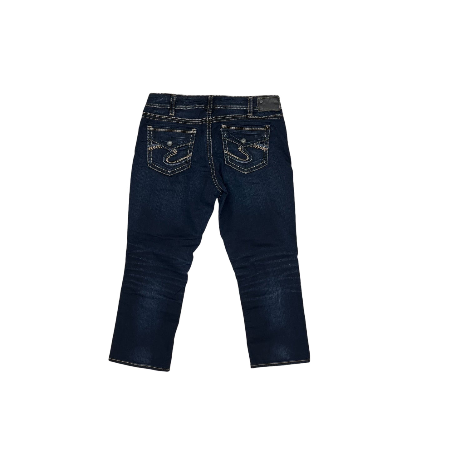 BLUE DENIM JEANS CROPPED by SILVER Size:14