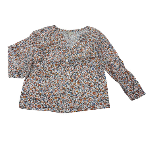 FLORAL PRINT TOP 3/4 SLEEVE by LOFT Size:PETITE   XS