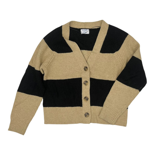 Sweater Cardigan By Old Navy In Black & Tan, Size:S