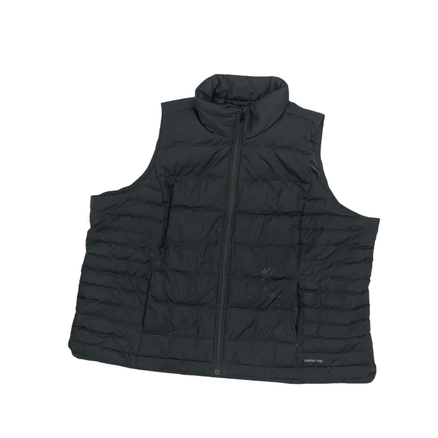 Vest Puffer & Quilted By Lands End In Black, Size:3X