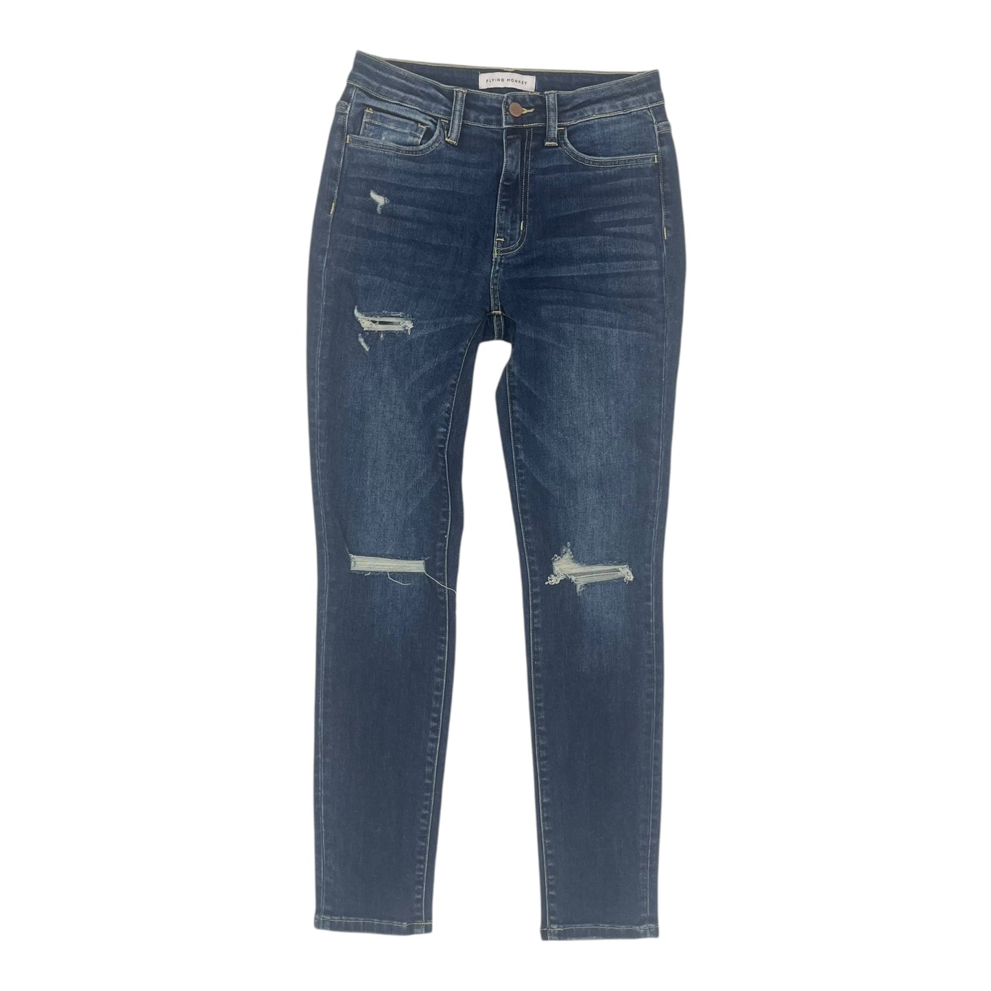 Jeans Skinny By Flying Monkey In Blue Denim, Size:6