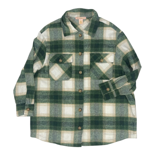 Jacket Shirt By Clothes Mentor In Plaid Pattern, Size:L