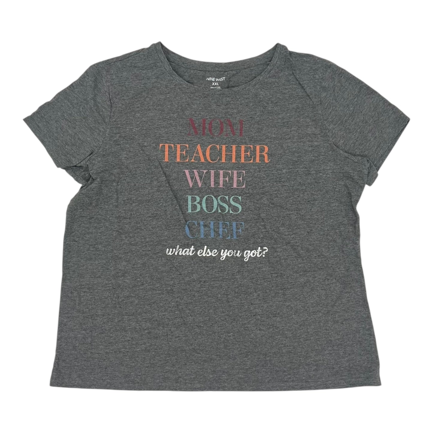 Top Ss Basic By Nine West In Grey, Size:Xxl