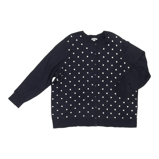Sweater Cardigan By Croft And Barrow In Blue, Size:3X
