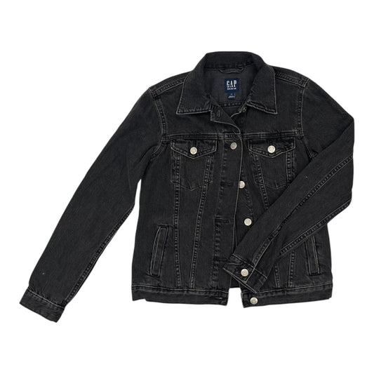 Jacket Denim By Gap In Black Denim, Size:Xs