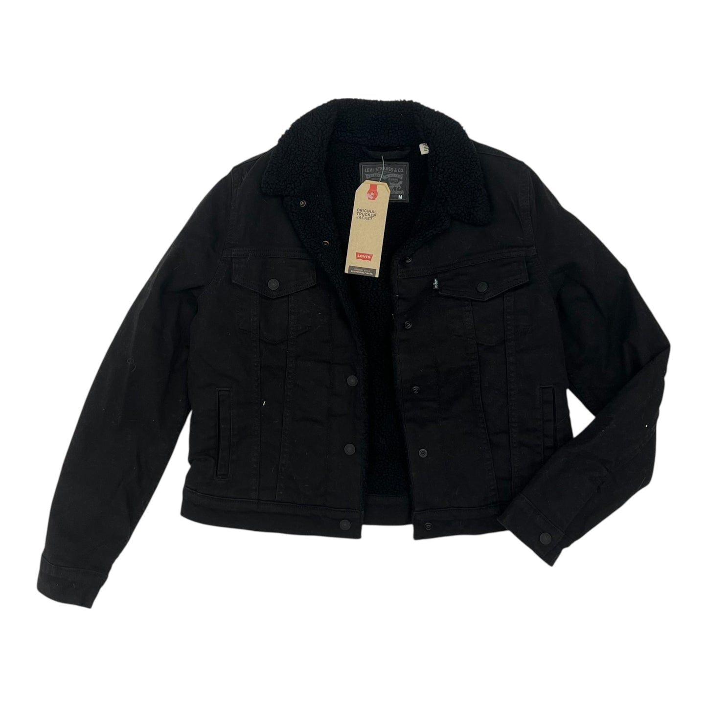 JACKET DENIM by LEVIS In BLACK DENIM, Size: M