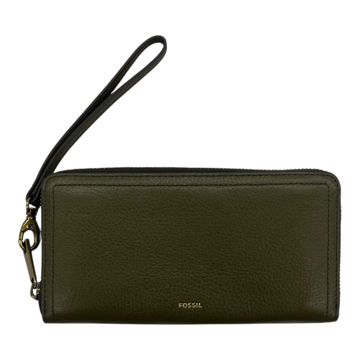 Wallet Leather By Fossil In Green, Size:Large