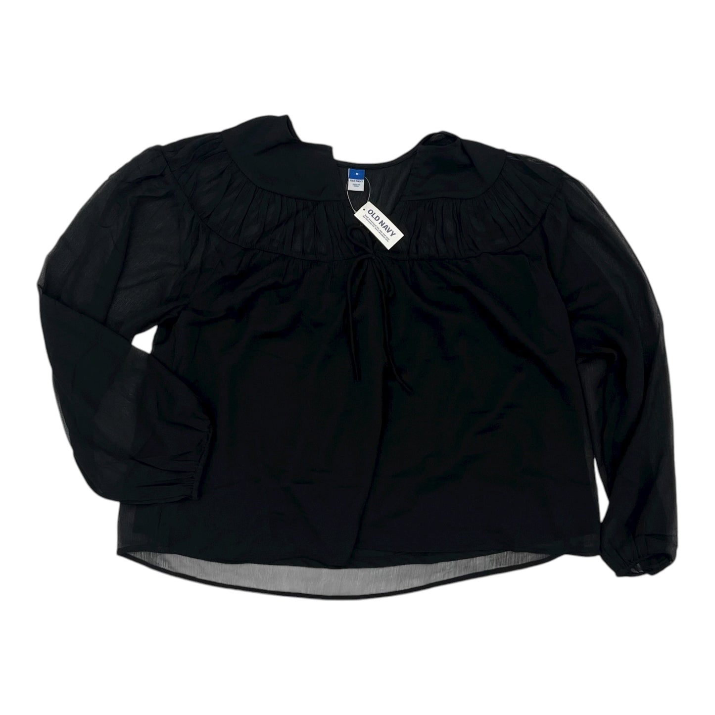 Blouse Ls By Old Navy In Black, Size:M