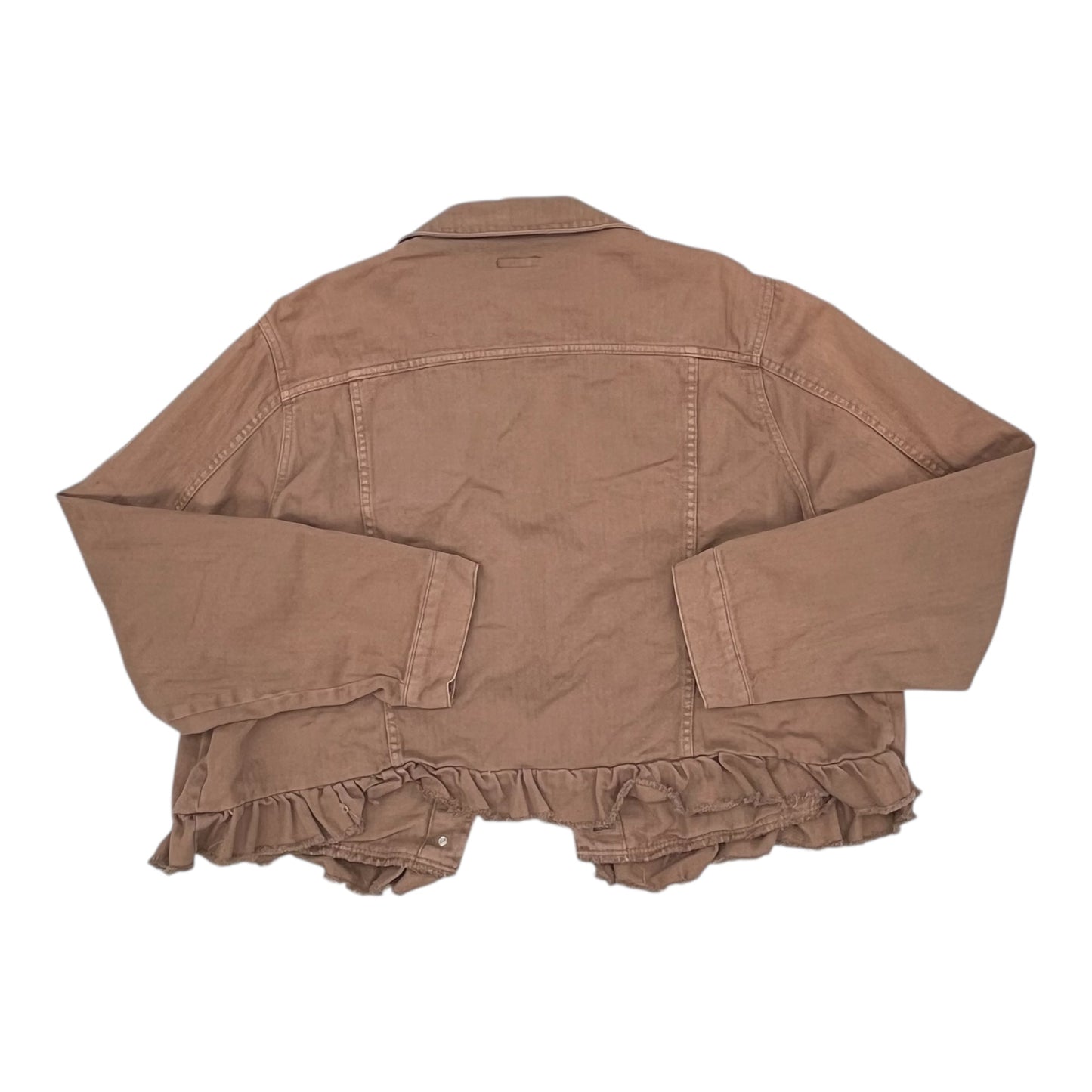 Jacket Denim By Falls Creek In Brown, Size:3X