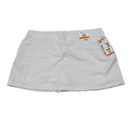 ATHLETIC SKORT By CLOTHES MENTOR In WHITE, Size:XXL