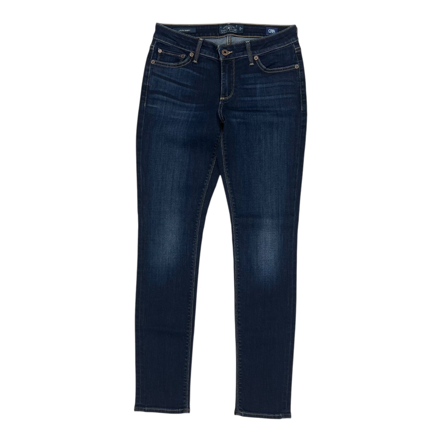 Jeans Skinny By Lucky Brand In Blue Denim, Size:2