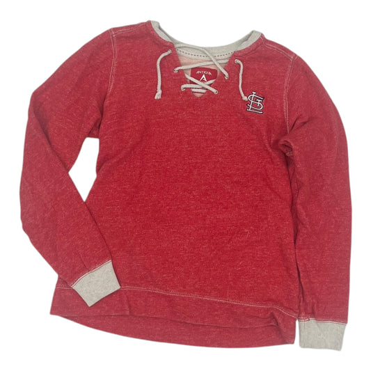 Athletic Top Ls Crewneck By Clothes Mentor In Red, Size:S