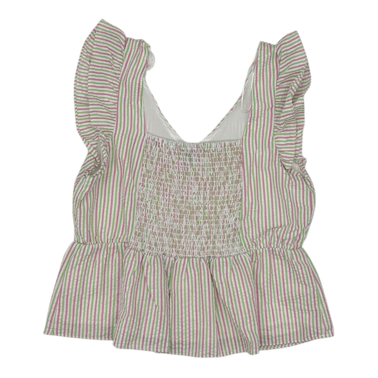 Top Sleeveless By Draper James In Green & Pink, Size:Xl