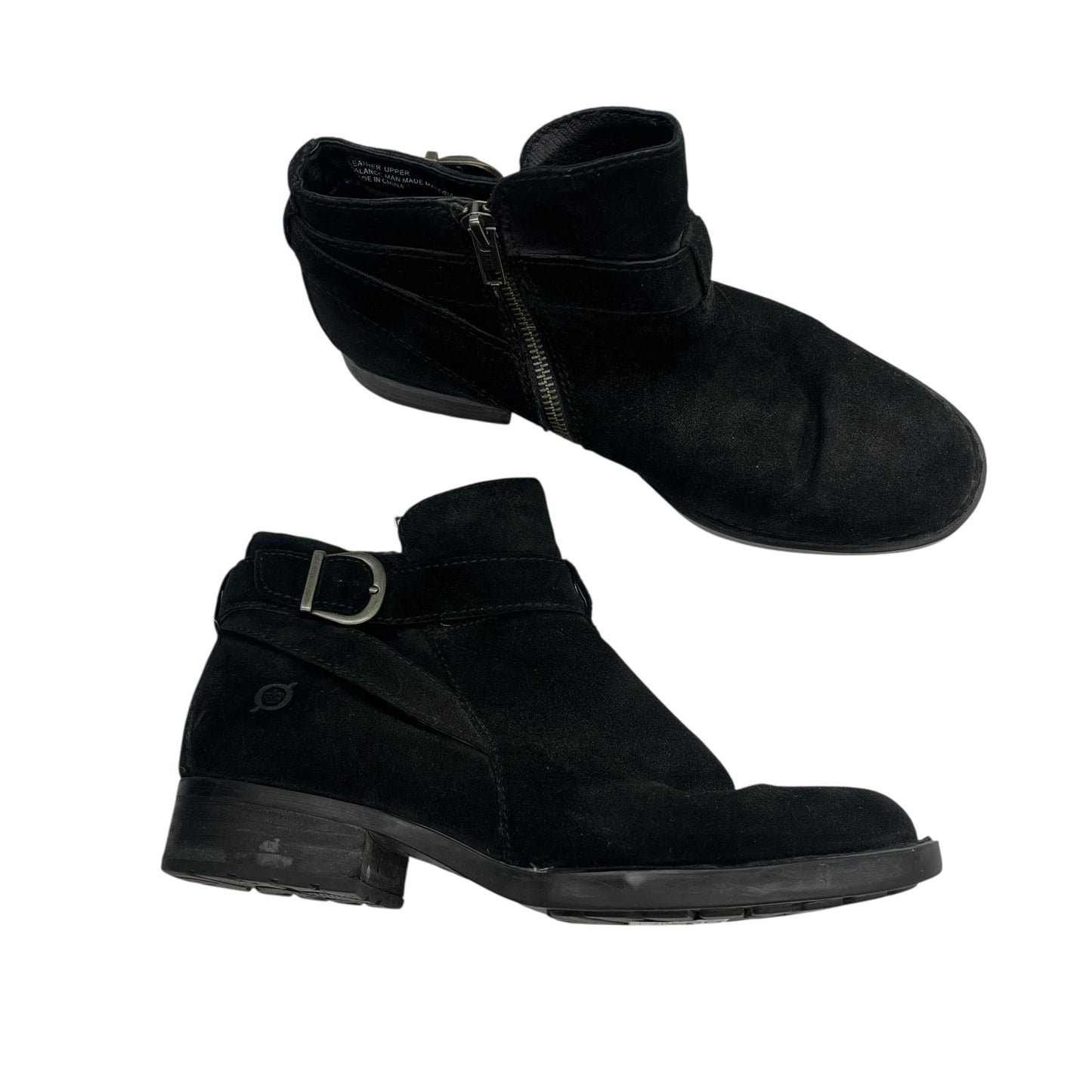 Boots Leather By Born In Black, Size:8