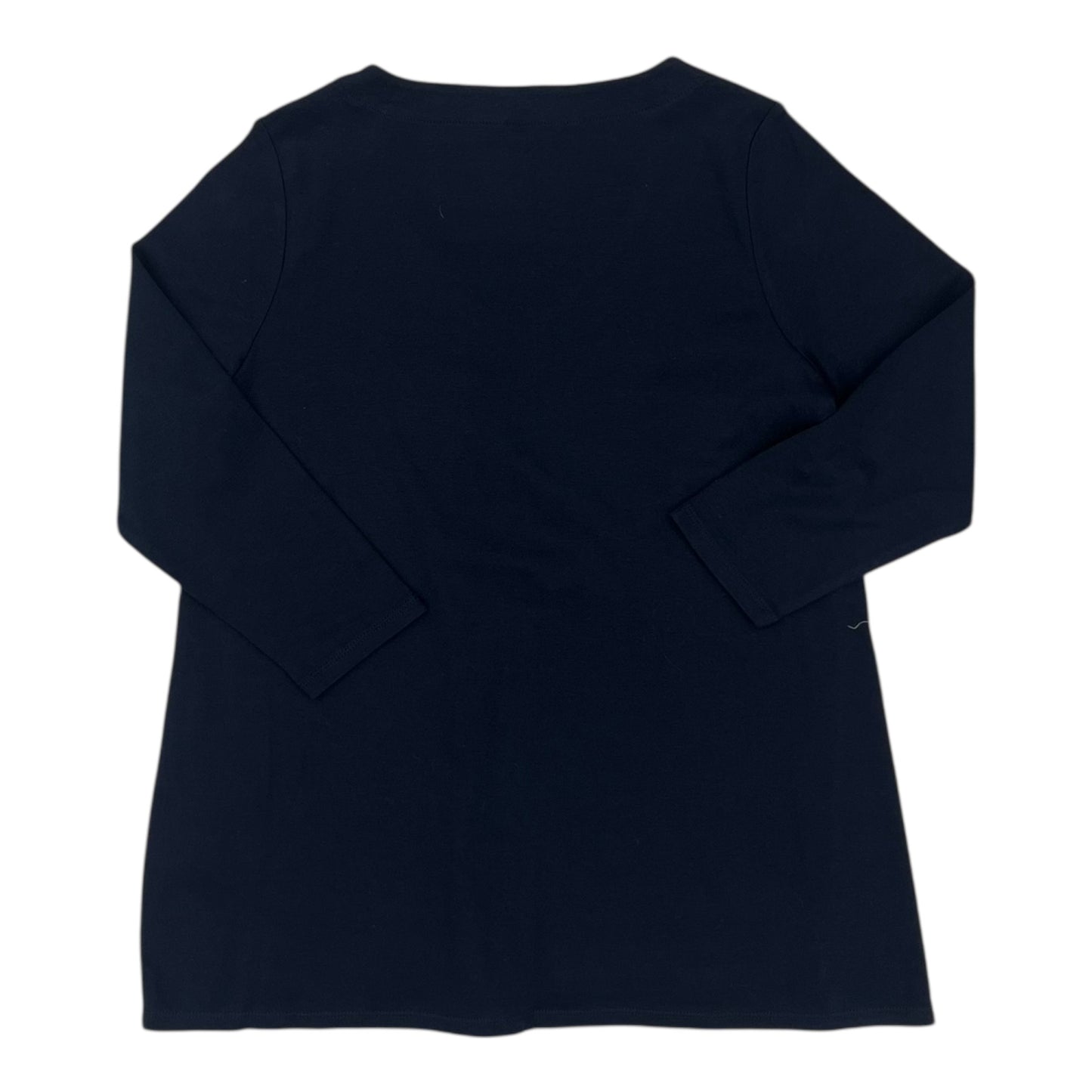 Top 3/4 Sleeve Basic By J. Jill In Navy, Size:S