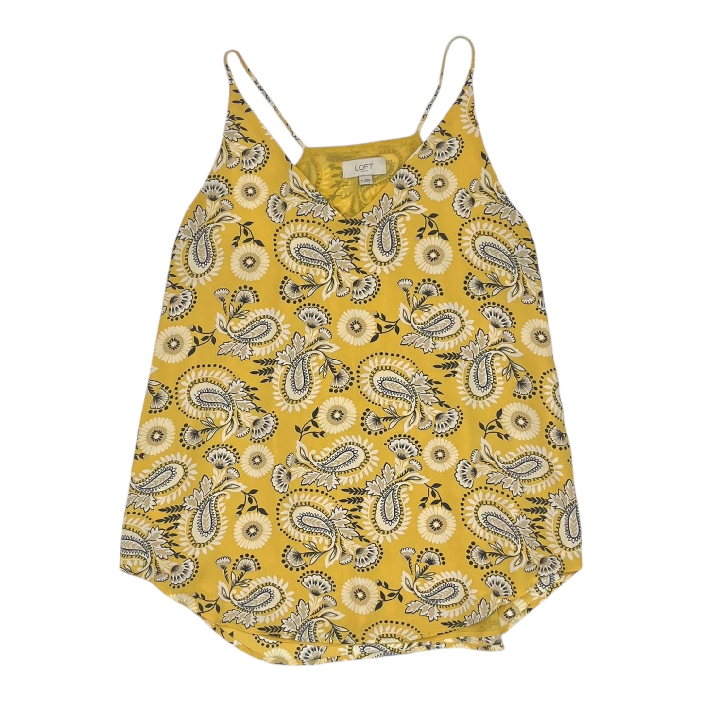 Blouse Sleeveless By Loft In Yellow, Size:M