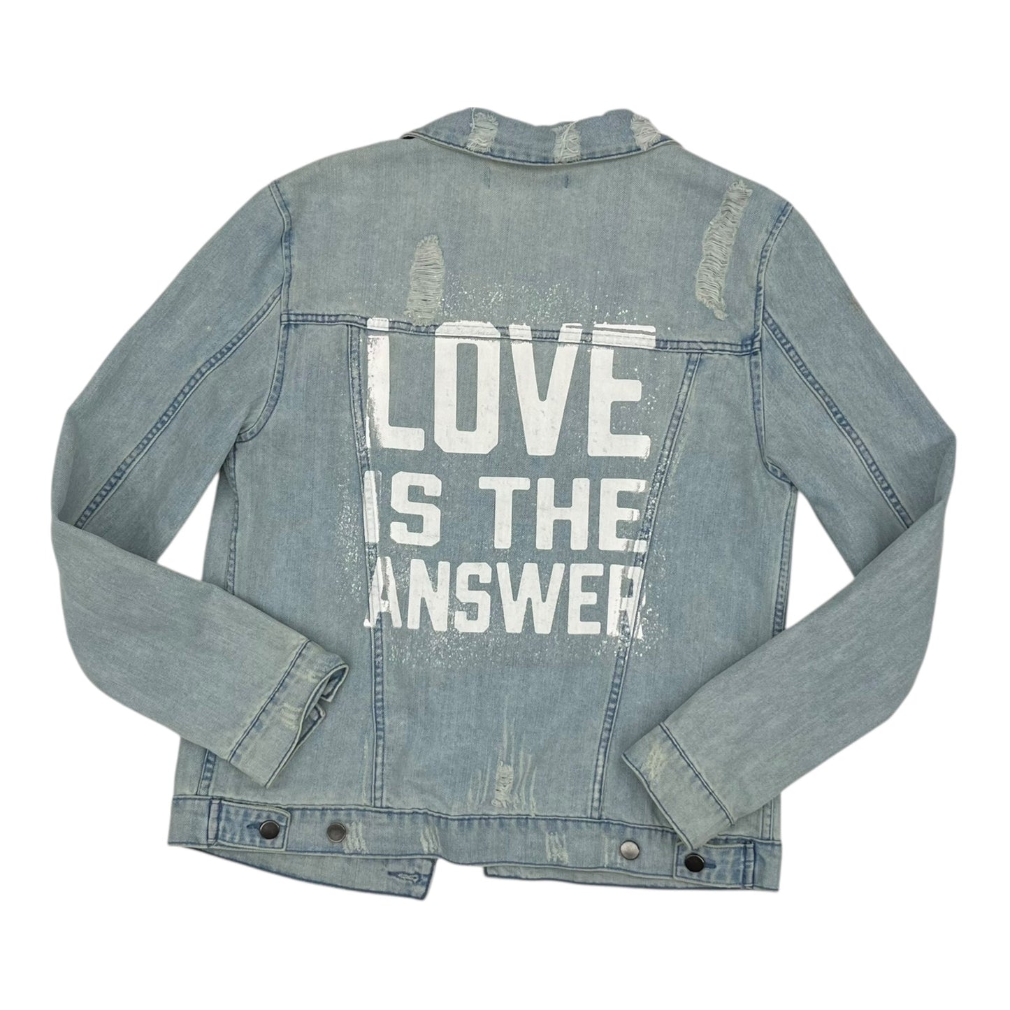 Jacket Denim By Clothes Mentor In Blue Denim, Size:M