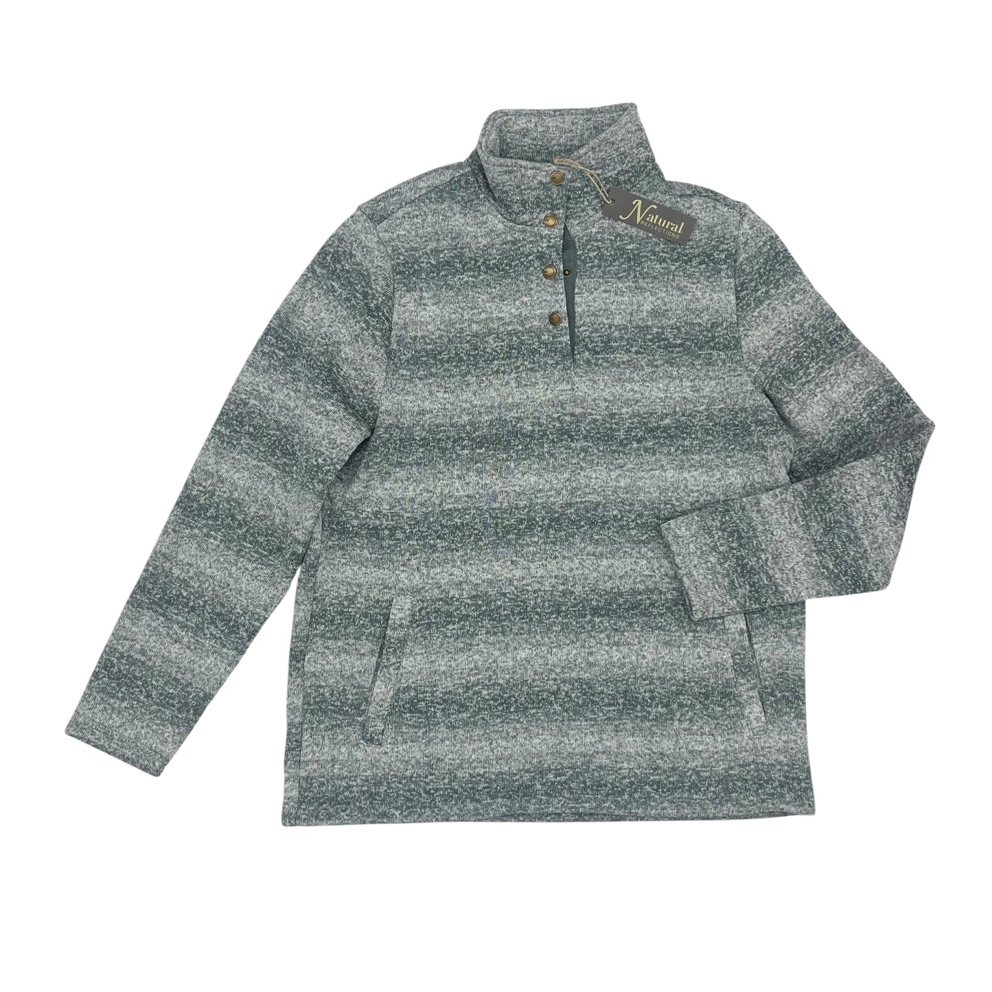 Sweatshirt Collar By Natural Reflections In Grey, Size:M