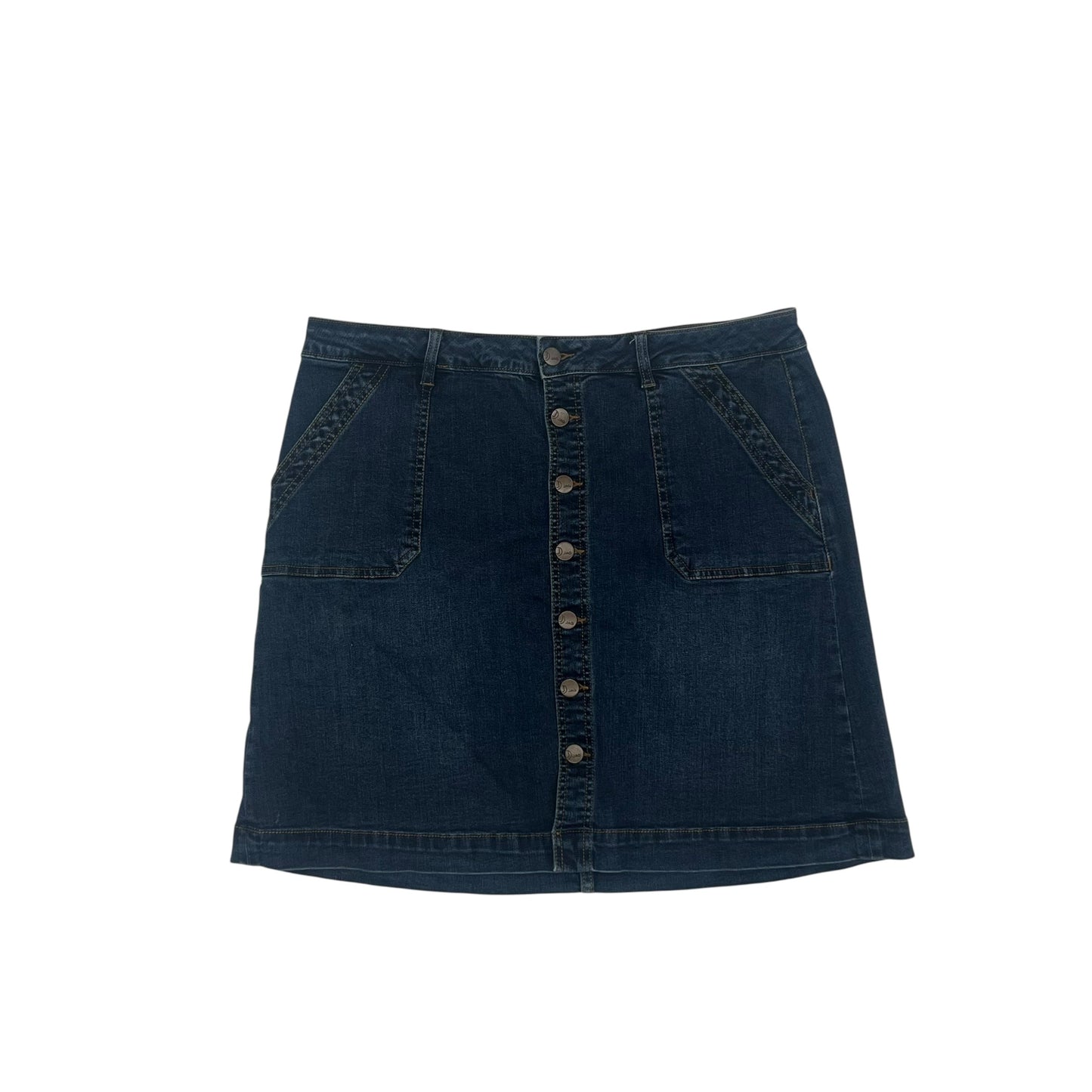 Skirt Mini & Short By Jag In Blue Denim, Size:14