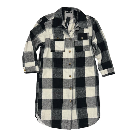 Jacket Shirt By Clothes Mentor In Black & White, Size:S