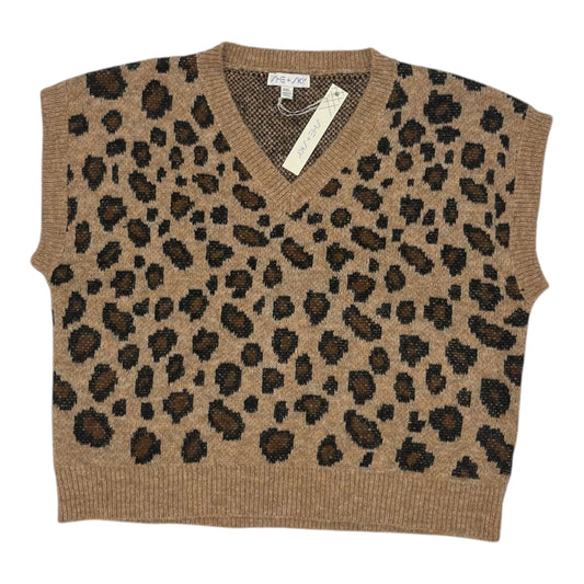Vest Sweater By She + Sky In Animal Print, Size:M