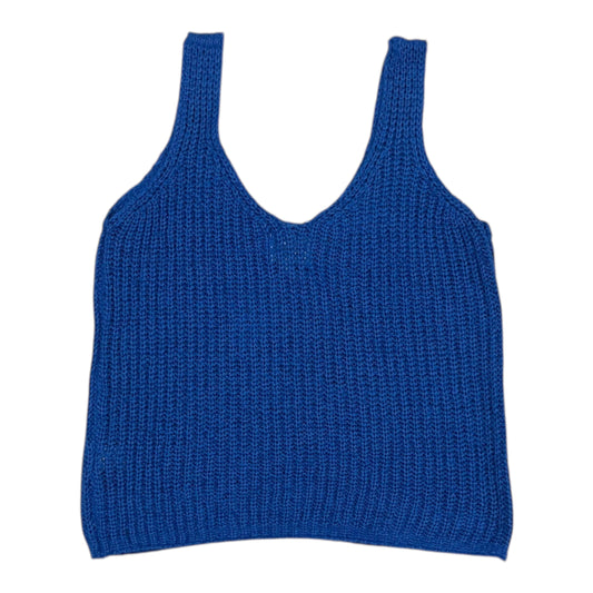 Vest Sweater By Clothes Mentor In Blue, Size:L