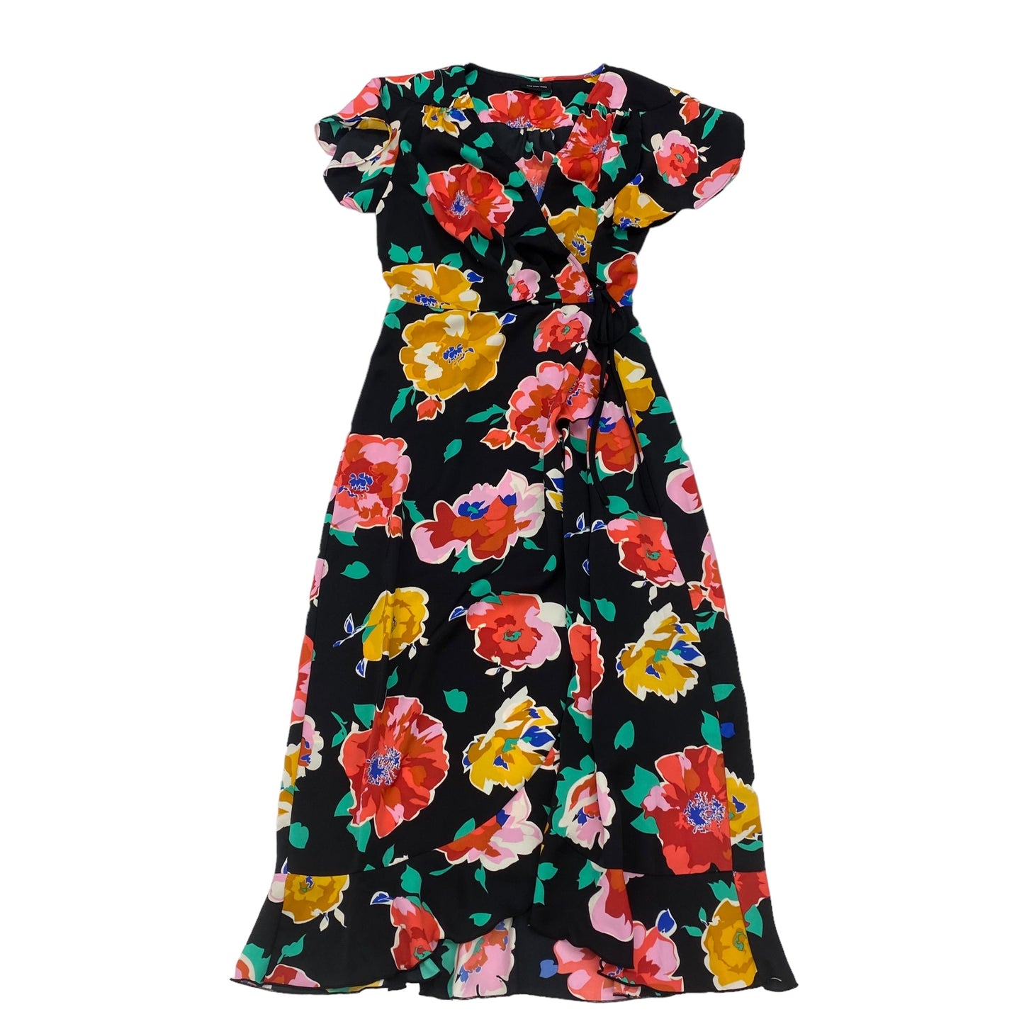 FLORAL PRINT WHO WHAT WEAR DRESS CASUAL MIDI, Size XS