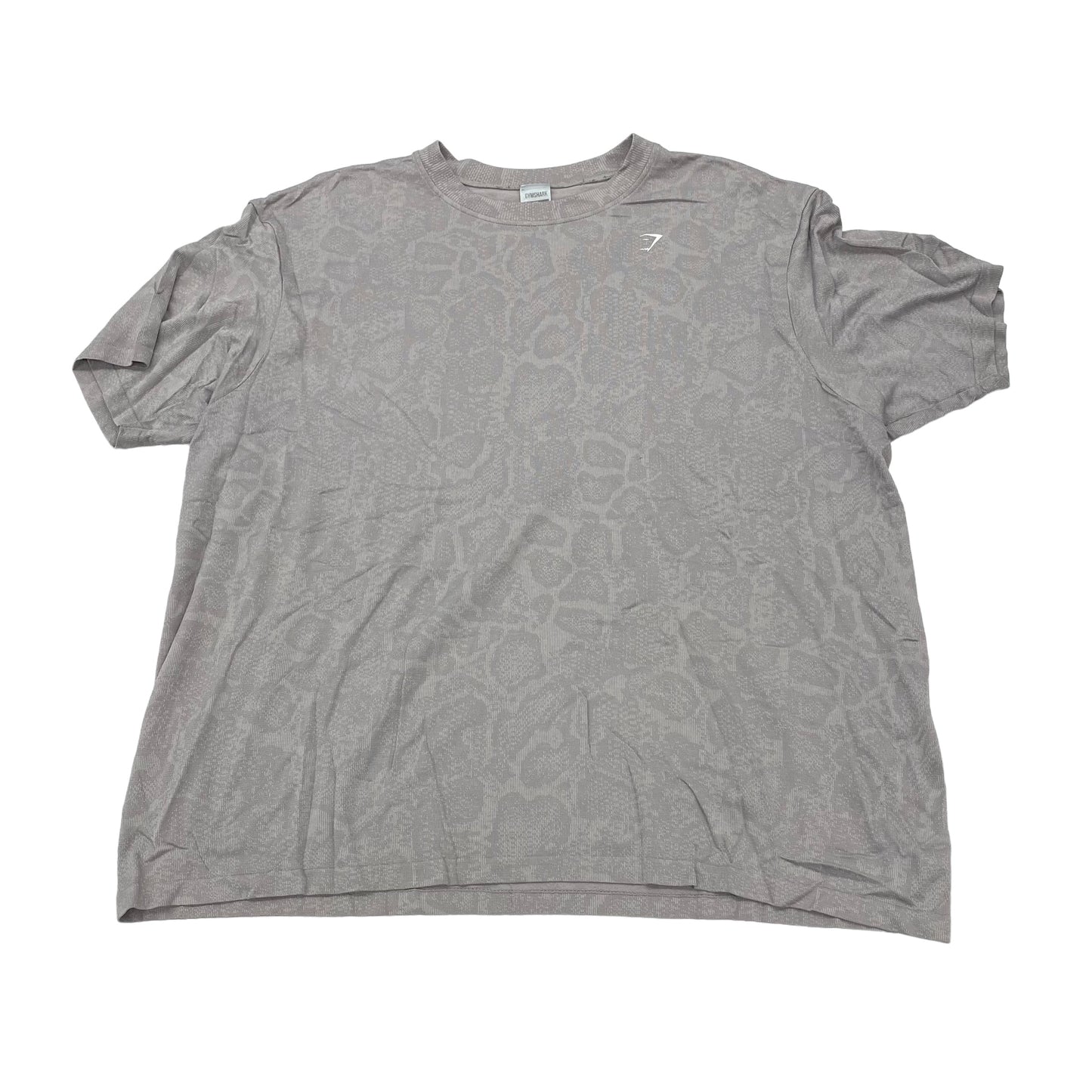 GREY GYM SHARK ATHLETIC TOP SS, Size XXL