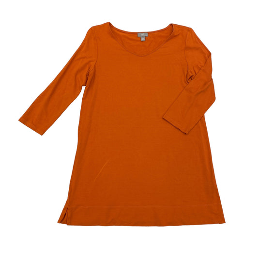 ORANGE TUNIC 3/4 SLEEVE by J. JILL Size:PETITE   XS