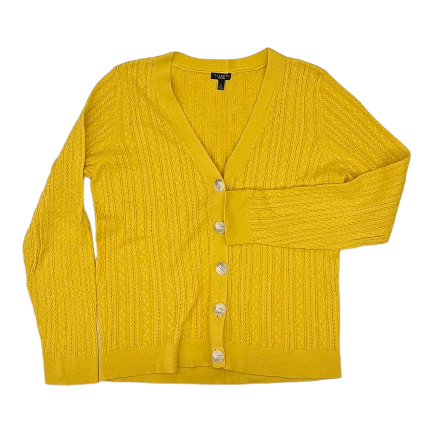 YELLOW SWEATER CARDIGAN by TALBOTS Size:M