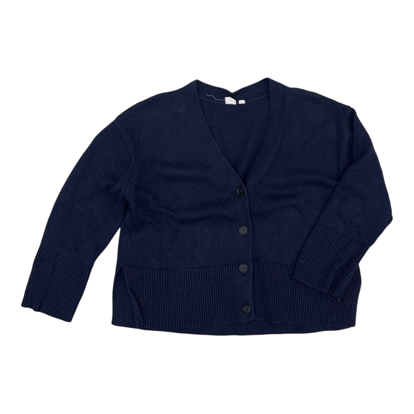 Sweater Cardigan By Gap In Navy, Size:L