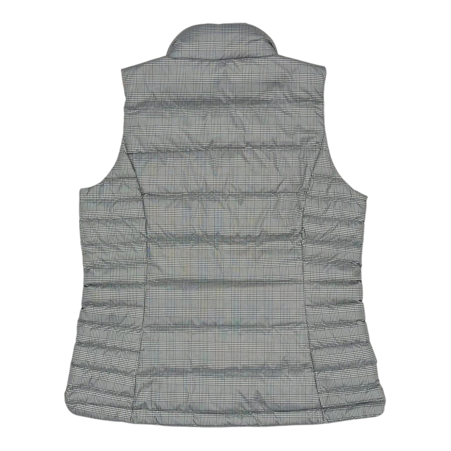 Vest Puffer & Quilted By Lands End In Black & White, Size:M