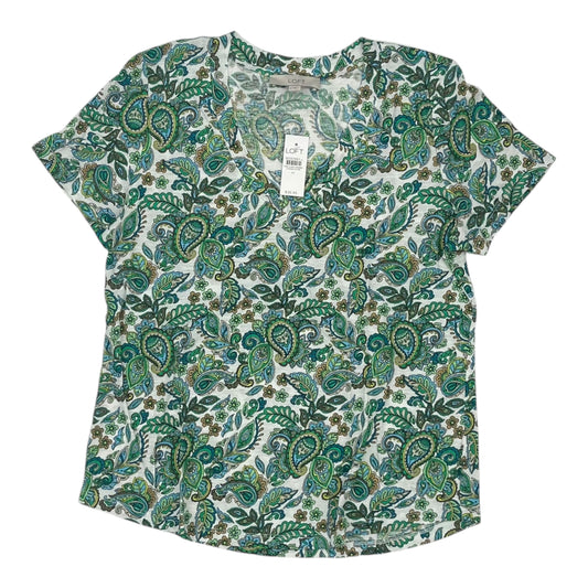 Top Ss By Loft In Green & White, Size:M