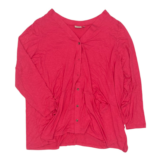 Cardigan By Logo In Pink, Size:3X