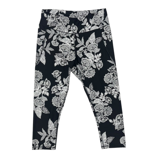 Athletic Leggings By Clothes Mentor In Black & White, Size:Xxl