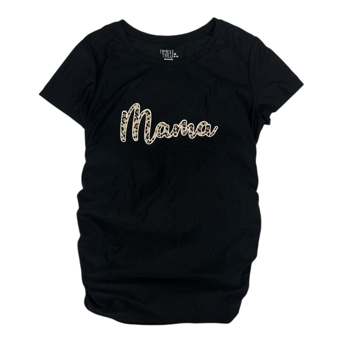 Mat Top Ss By Time And Tru In Black, Size:M