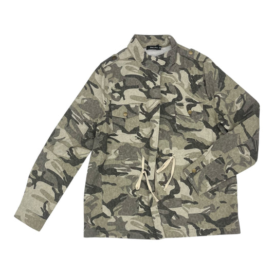 Jacket Moto By Doe & Rae In Camouflage Print, Size:L