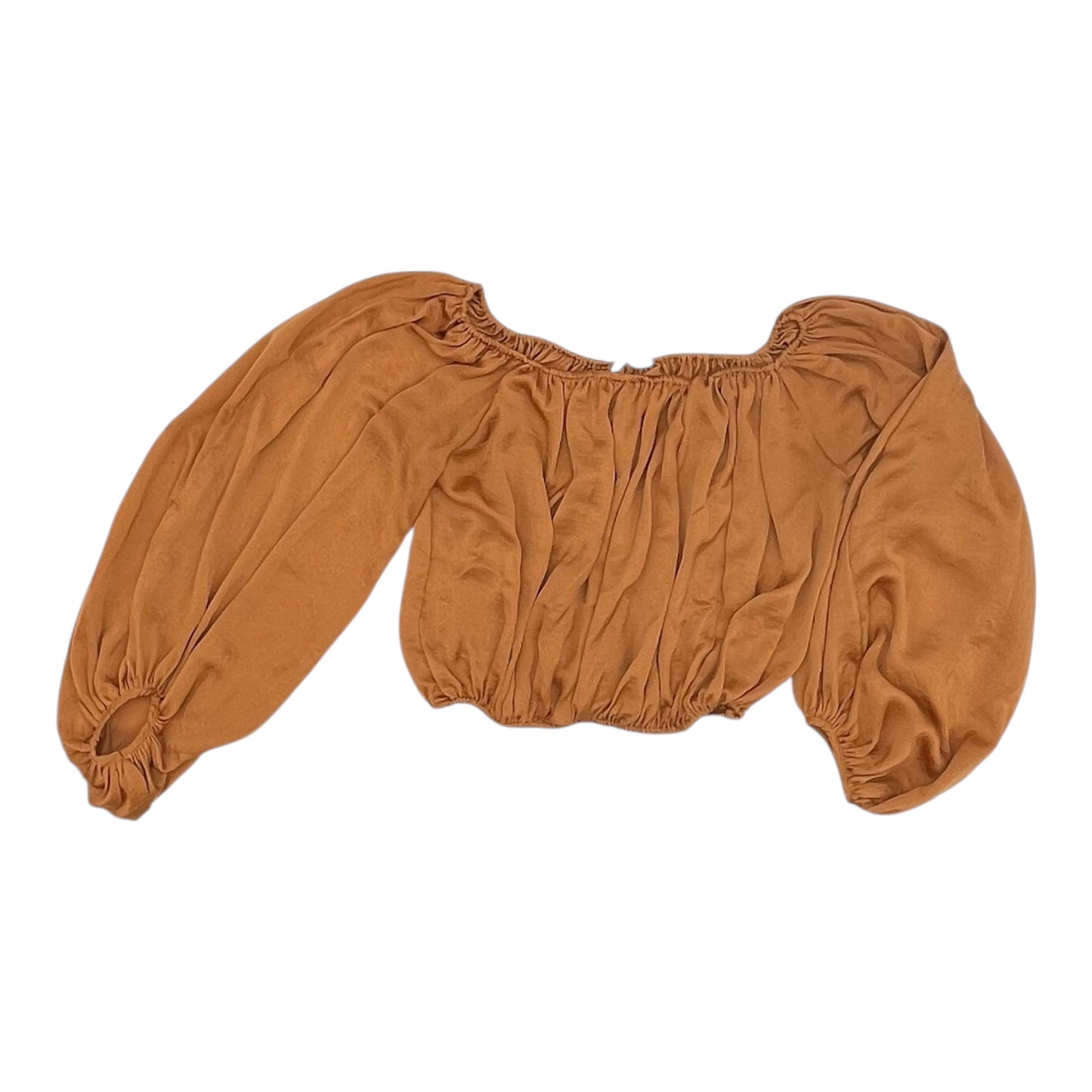 Blouse Ls By Clothes Mentor In Orange, Size:M