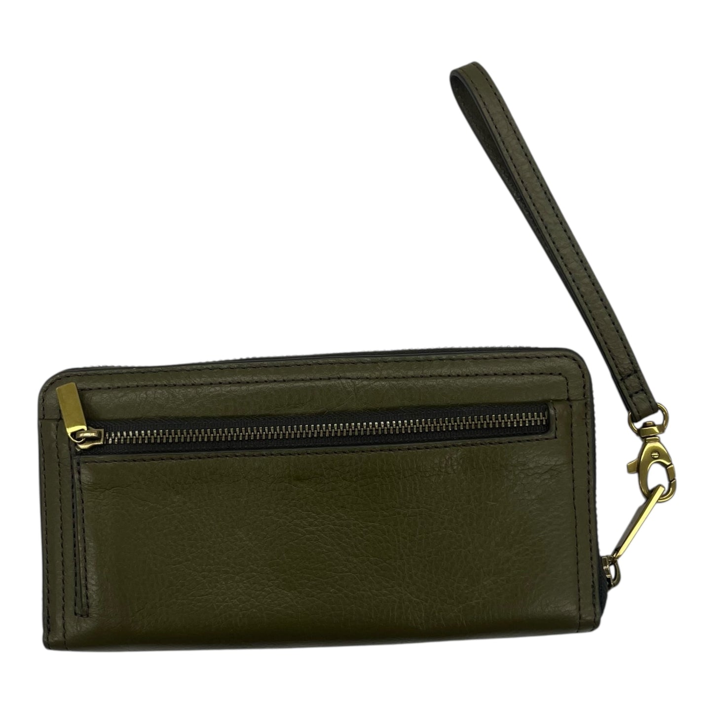 Wallet Leather By Fossil In Green, Size:Large