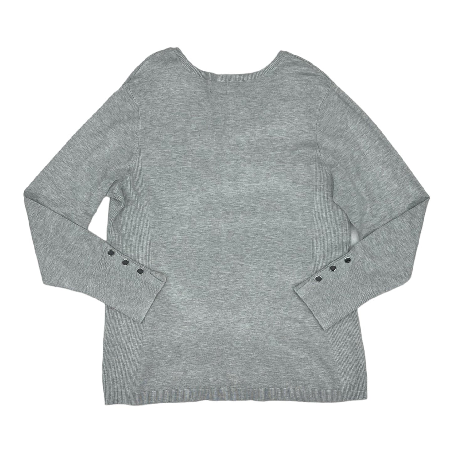 GREY TOP LS by JM COLLECTIONS Size:XL