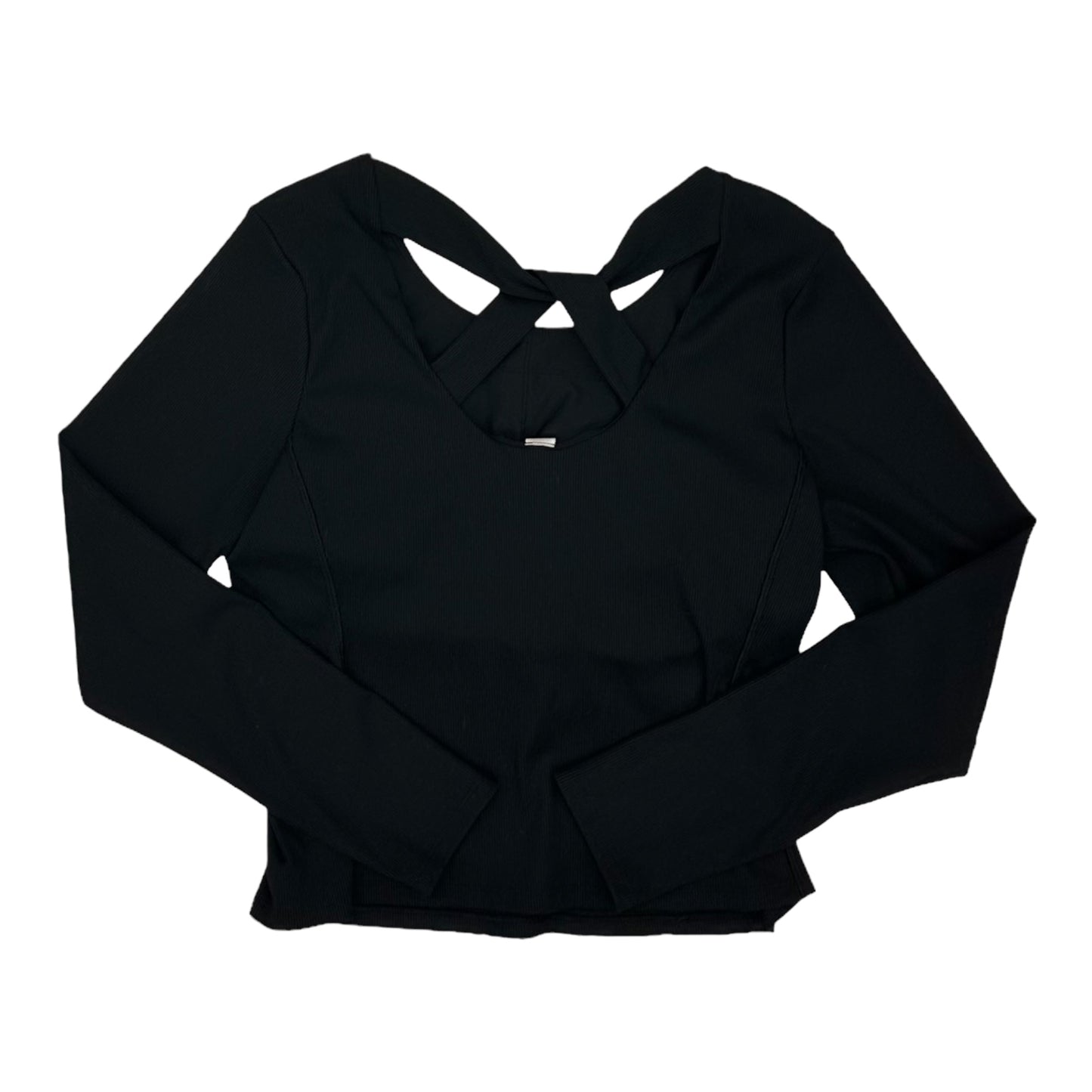 BLACK ATHLETIC TOP LS CREWNECK by 90 DEGREES BY REFLEX Size:XL